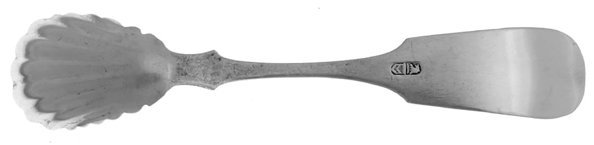 Coin Silver Flatware Master Salt Spoon by James Watts Silver-2