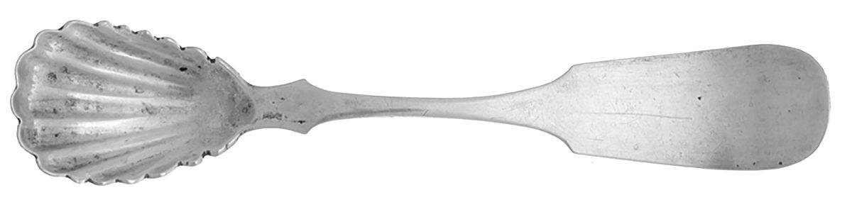 Coin Silver Flatware Master Salt Spoon by James Watts Silver-1
