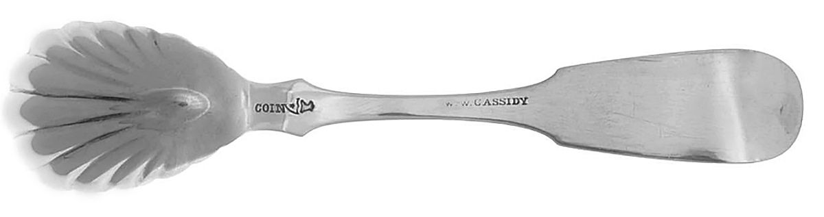Coin Silver Flatware Master Salt Spoon by James Watts Silver-2
