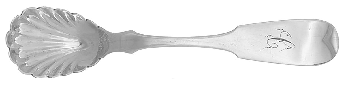 Coin Silver Flatware Master Salt Spoon by James Watts Silver-1