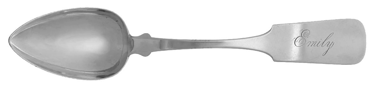 Coin Silver Flatware Tablespoon (Serving Spoon) by James P. Steele-1
