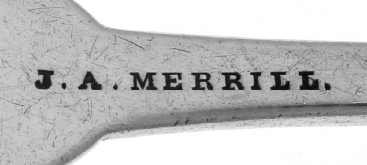 Coin Silver Flatware Dessert/Oval Soup Spoon by J.A. Merrill-3