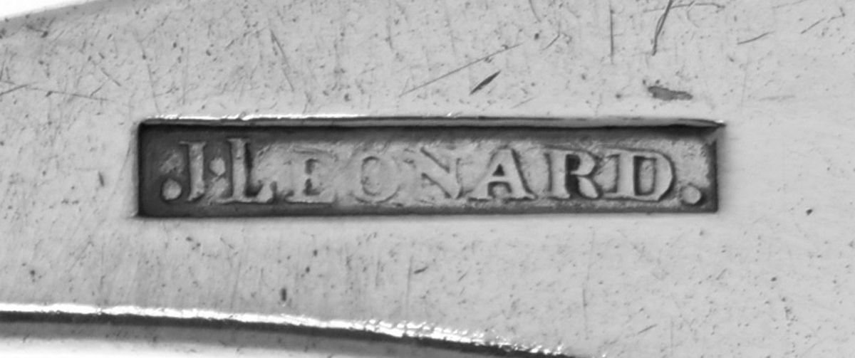 Coin Silver Flatware Tablespoon (Serving Spoon) by Jacob Leonard-3