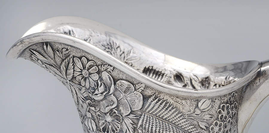 Repousse-Full Chased-Hand Chased Sterling Water Pitcher by Kirk Stieff-5