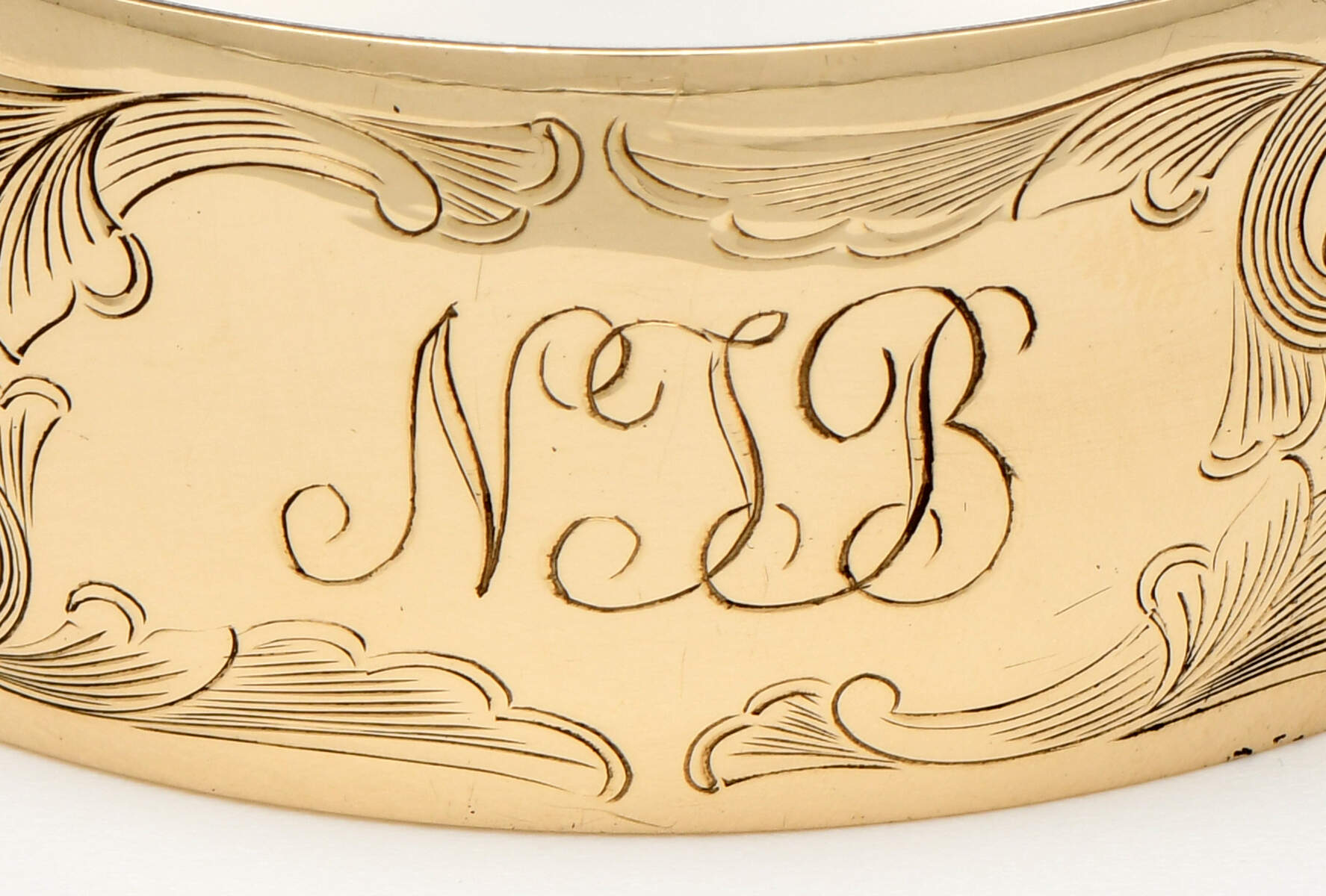 Old Maryland-Engv (Sterling, Hollowware) 14KY Cuff Bracelet by Kirk Stieff-4