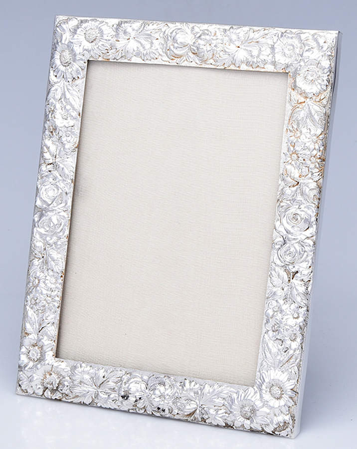 Stieff Rose (Sterling, 1892, Hollowware) Frame Holds 8 1/2" X 11" by Kirk Stieff-1