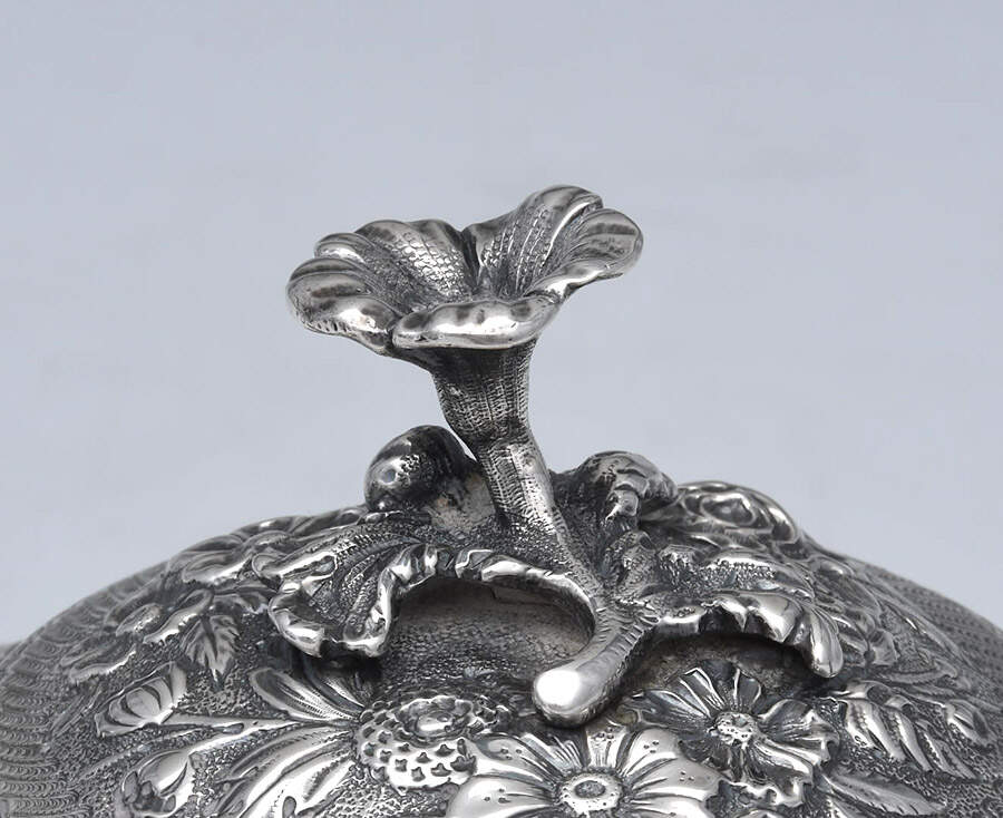 Repousse-Full-Hand Chased (925-1000) 3 Piece Coffee Set (SCP1, SCR1 & SSU1) by Kirk Stieff-3