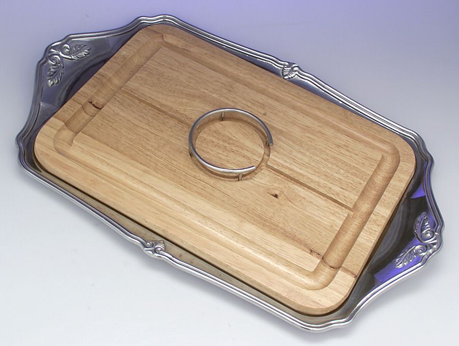 Lenox Butler's Pantry (Hollowware) 24" Rectangular Handled Tray with Wood Insert