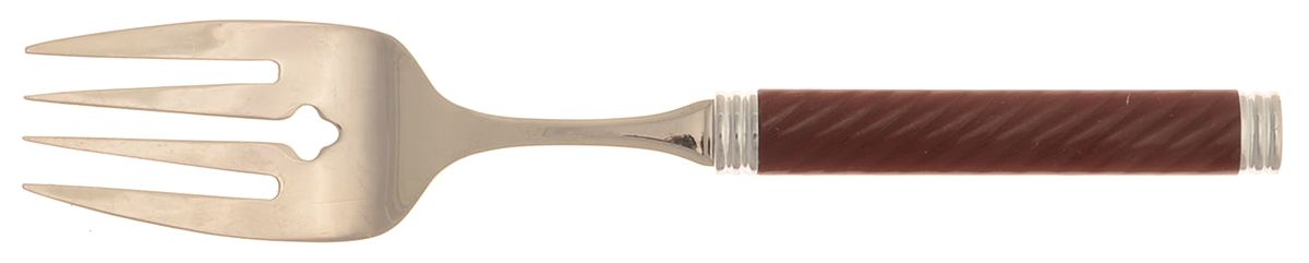 Mikasa Braid-Ruby (Stainless) Large Solid Cold Meat Serving Fork