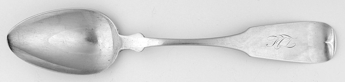 Coin Silver Flatware Tablespoon (Serving Spoon) by Murdock and Andrews-1