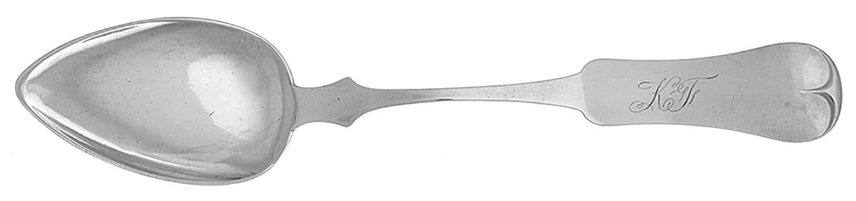 Coin Silver Flatware Tablespoon (Serving Spoon) by Marcus Merriman-1