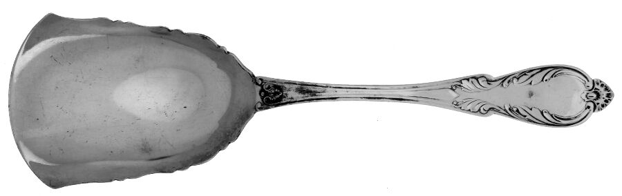 Coin Silver Flatware Bright Cut Solid Serving Berry Scoop by Mitchell & Tyler-3