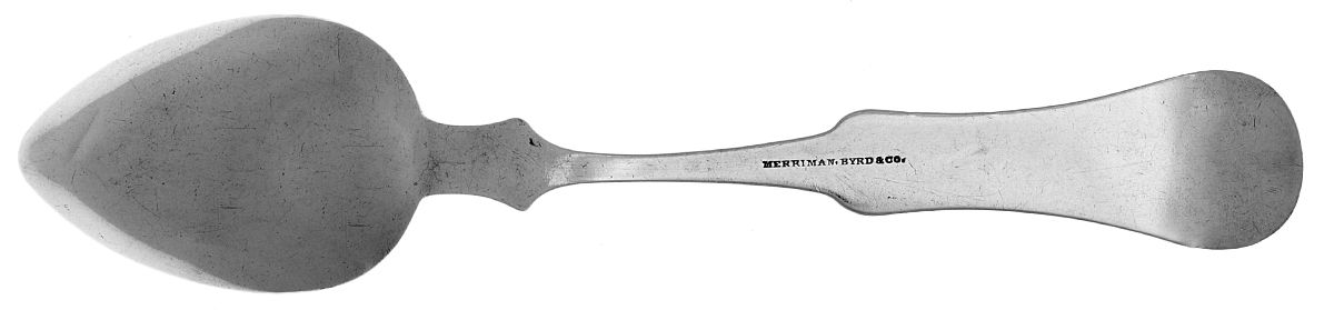 Coin Silver Flatware Tablespoon (Serving Spoon) by Merriman and Byrd-2