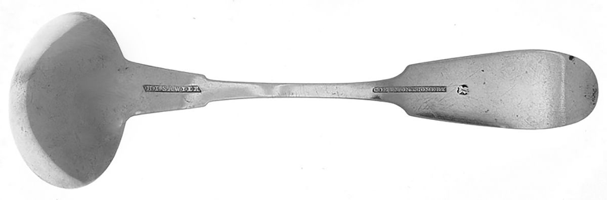 Coin Silver Flatware Solid Piece Cream Ladle by Coe and Montgomery-2