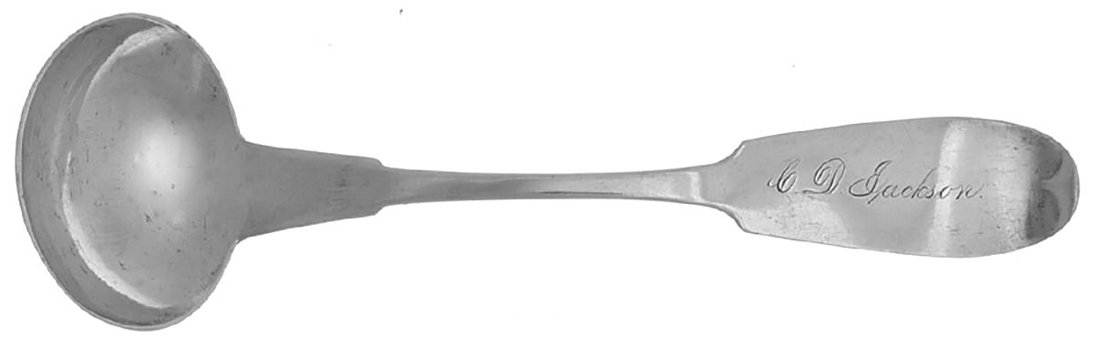 Coin Silver Flatware Solid Piece Cream Ladle by Coe and Montgomery-1