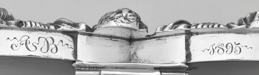 1487 (Sterling, Hollowware) Heart Standing Mirror Weighted by Mauser-3
