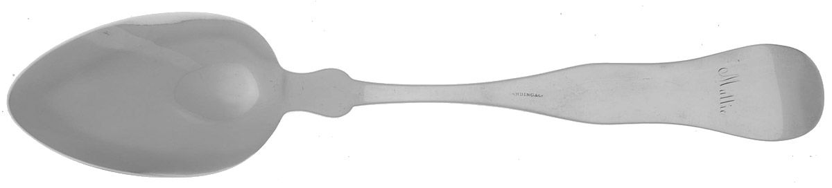 Coin Silver Flatware Tablespoon (Serving Spoon) by Newell Harding & Co-4