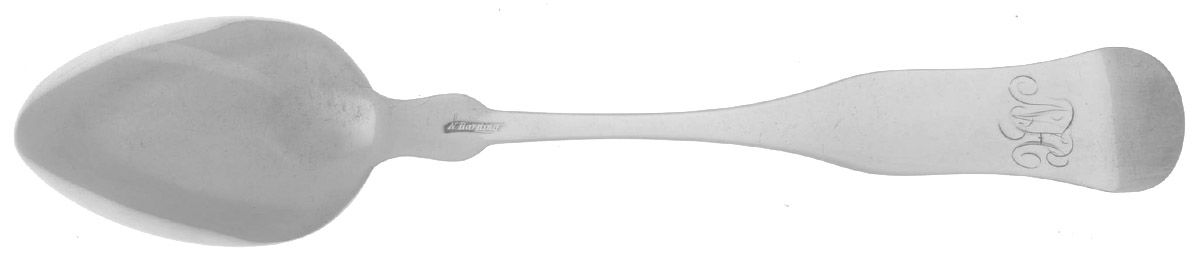 Coin Silver Flatware Tablespoon (Serving Spoon) by Newell Harding & Co-2