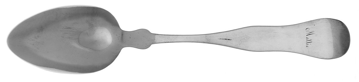 Coin Silver Flatware Tablespoon (Serving Spoon) by Newell Harding & Co-2