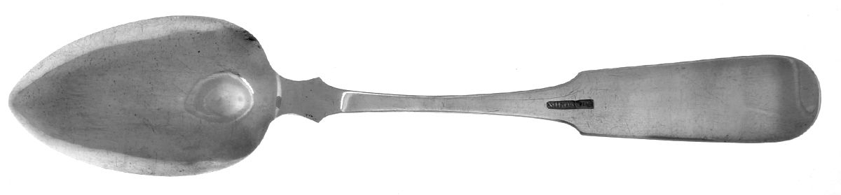 Coin Silver Flatware Tablespoon (Serving Spoon) by Newell Harding & Co-2