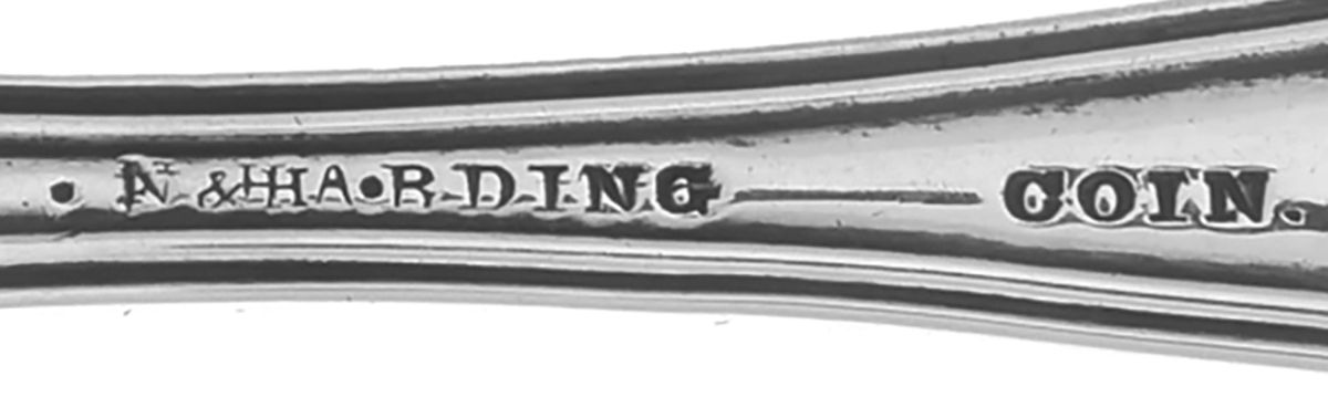 Coin Silver Flatware Sugar Shell Spoon by Newell Harding & Co-3
