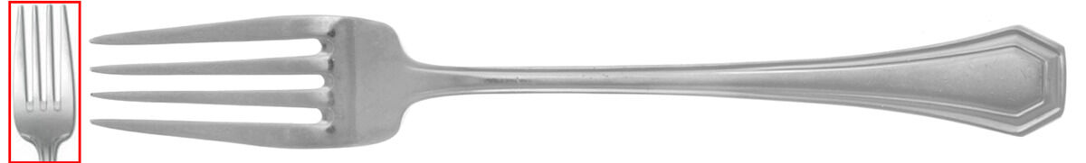 Oneida T246FDIF 8 European Table Fork with 18/10 Stainless Steel Grade, Lido Pattern, 1 Dozen