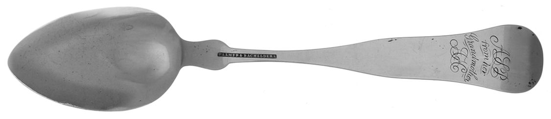 Coin Silver Flatware Tablespoon (Serving Spoon) by Palmer & Bachelder-2