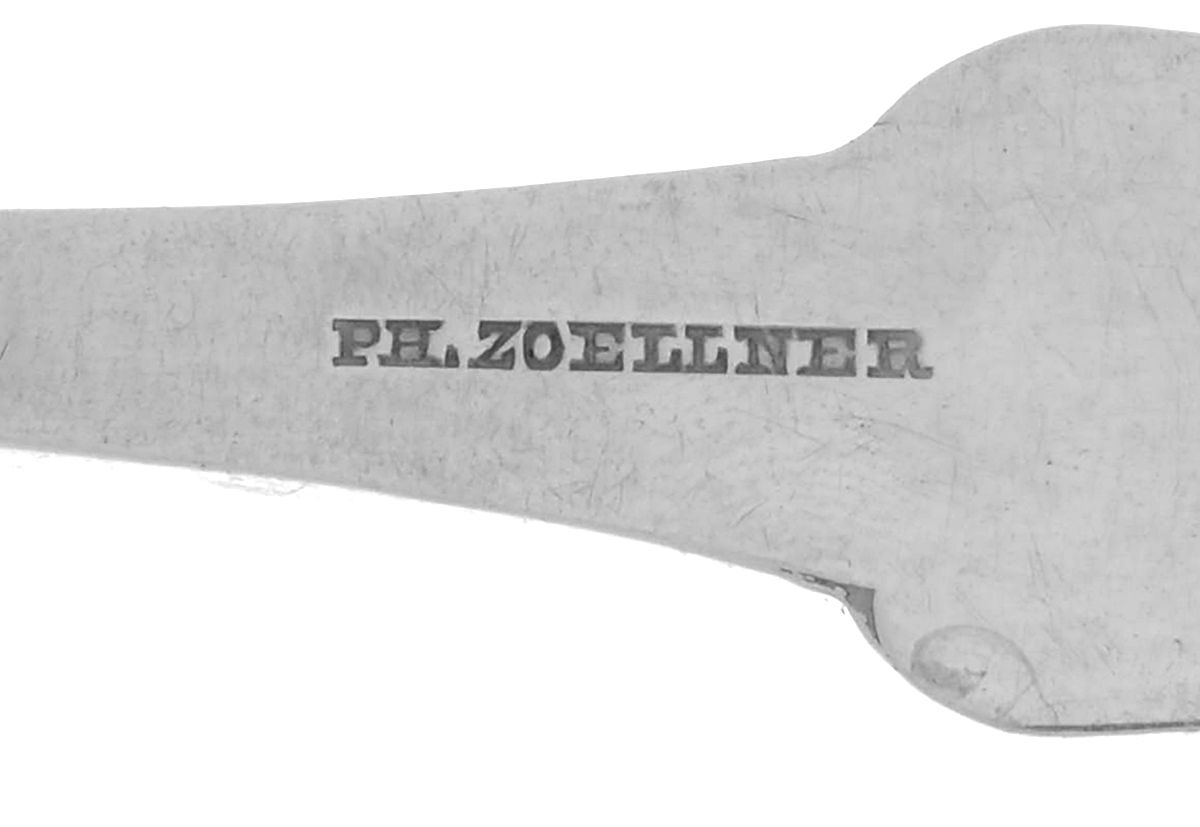 Coin Silver Flatware Fork by Ph Zoellner-3