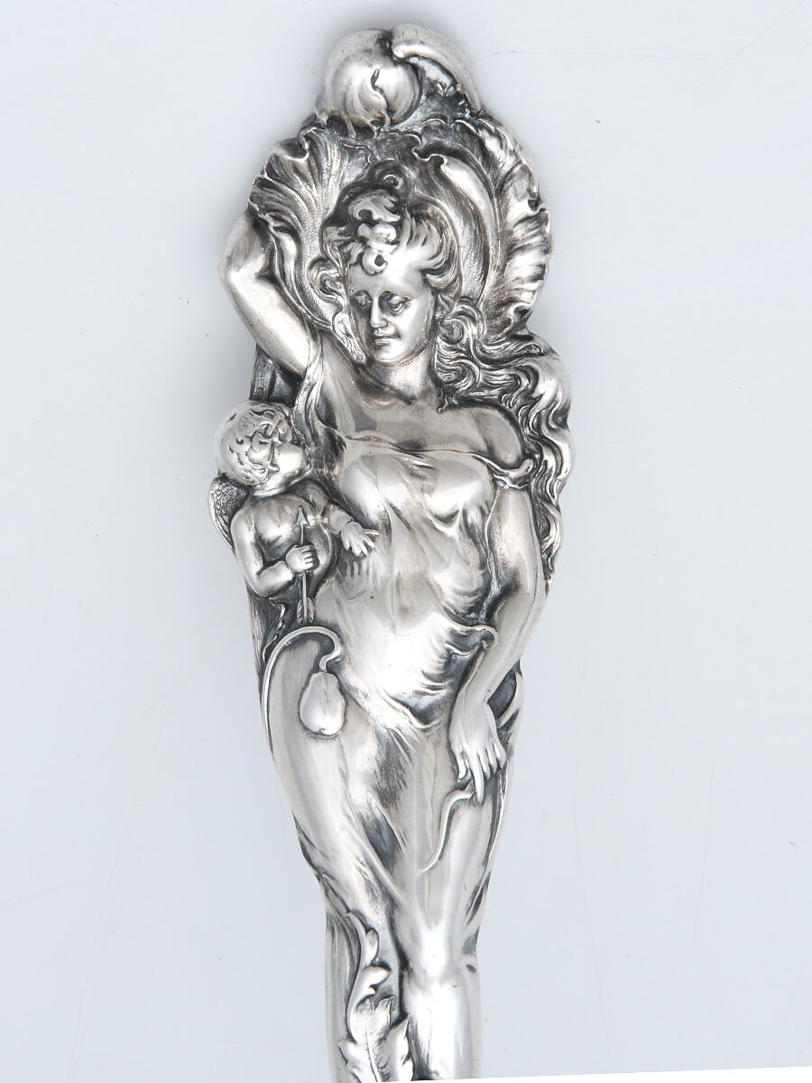 Love Disarmed (Sterling, 1899) Punch Ladle Solid Piece by Reed & Barton-5