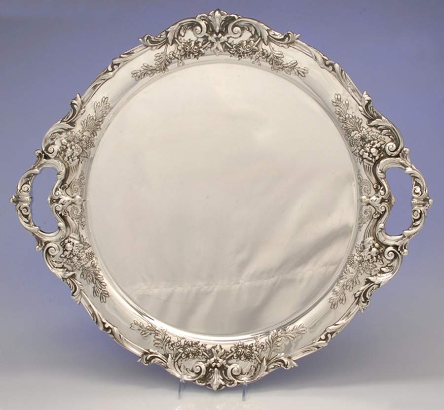 Francis I (Sterling, Hollowware, No Dates) Sterling Punch Set (Bowl,Tray,Ladle&12cups) by Reed & Barton-4