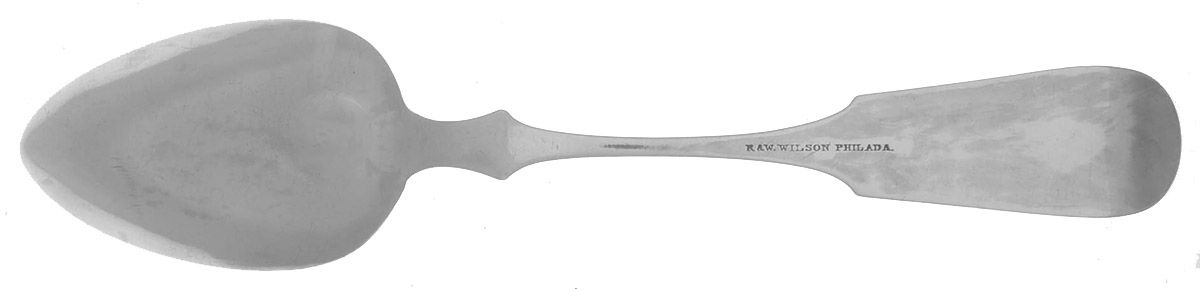 Coin Silver Flatware Tablespoon (Serving Spoon) by Robert & William Wilson-2