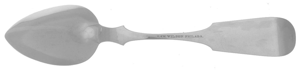 Coin Silver Flatware Dessert/Oval Soup Spoon by Robert & William Wilson-2