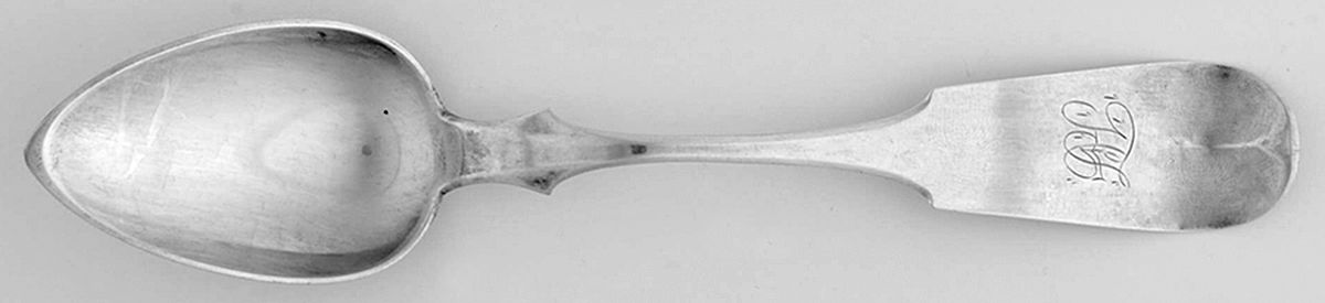 Coin Silver Flatware Dessert/Oval Soup Spoon by Robert & William Wilson-1
