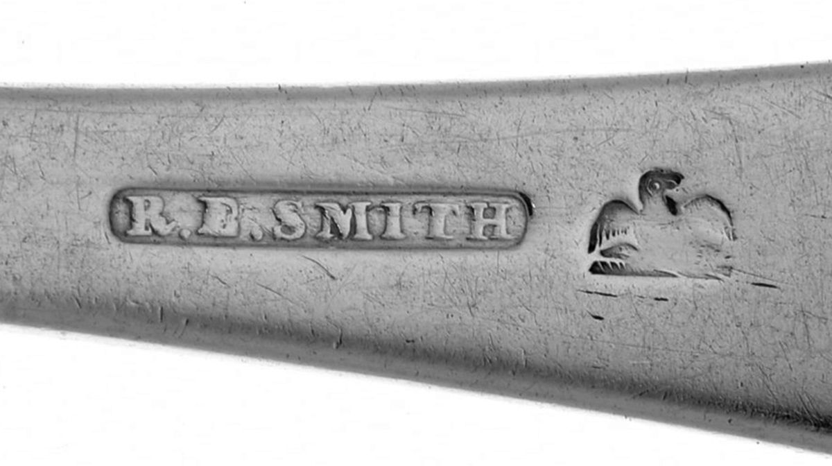 Coin Silver Flatware Tablespoon (Serving Spoon) by Richard Ewing Smith-3