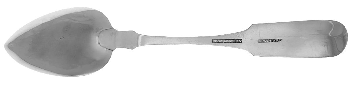 Coin Silver Flatware Tablespoon (Serving Spoon) by Robert & William Wilson-2