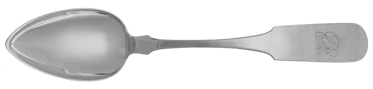 Coin Silver Flatware Tablespoon (Serving Spoon) by Robert & William Wilson-1