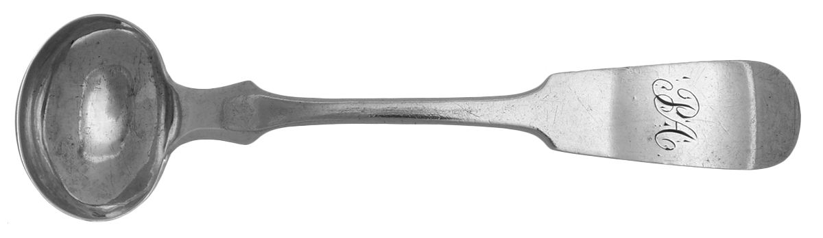 Coin Silver Flatware Master Salt Spoon by Robert & William Wilson-1