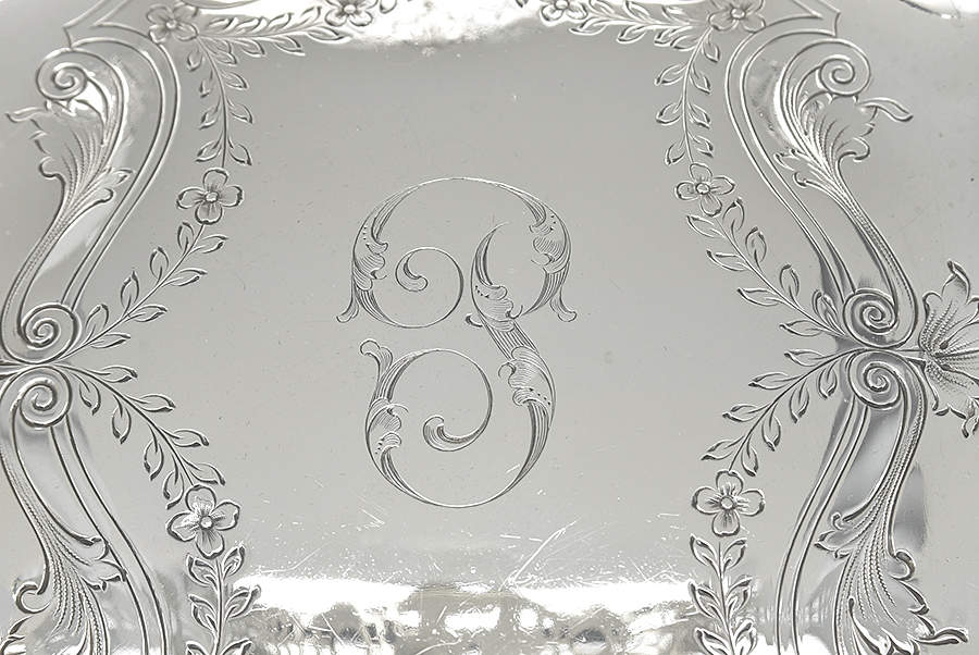 Sterling Hollowware Sterling Handled Centerpiece Basket by Shreve Silver-5