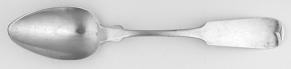 Coin Silver Flatware Tablespoon (Serving Spoon) by Stebbins & Co.-1