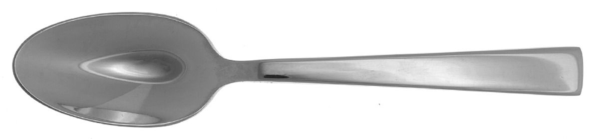 T657SDEF 7.13 in. Sant Andrea Fulcrum Stainless Steel Oval Bowl Soup & Dessert Spoon Silver