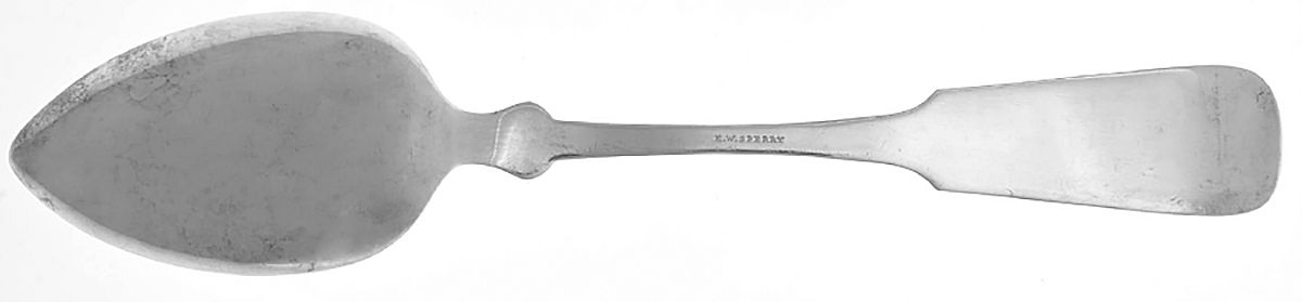 Coin Silver Flatware Tablespoon (Serving Spoon) by E.W. Sperry-2