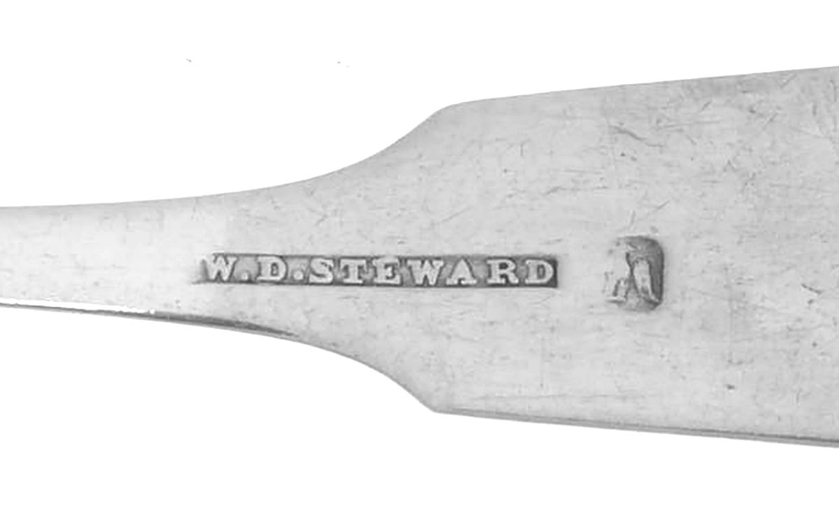 Coin Silver Flatware Solid Piece Cream Ladle by W.D. Steward-3