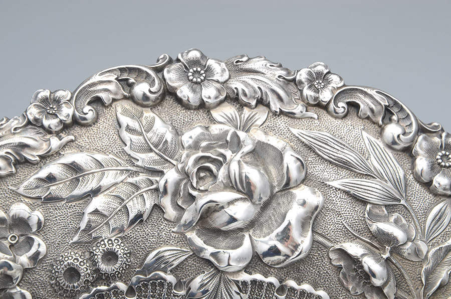 Repousse (Sterling, Hollowware) Centerpiece Tray by Shreve Silver-4