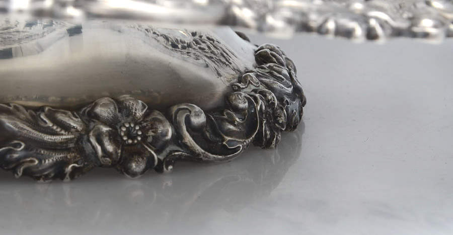 Repousse (Sterling, Hollowware) Centerpiece Tray by Shreve Silver-2