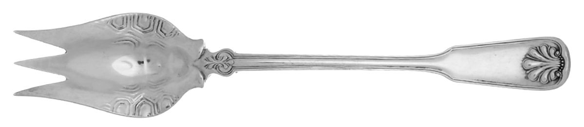 Tiffany & CO SILVER Shell & Thread (Sterling,1905,No Monograms) Large Individual Terrapin Fork Variant
