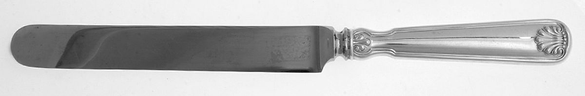 Tiffany & CO SILVER Shell & Thread (Sterling,1905,No Monograms) Blunt Hollow Handle Knife W/Bolster