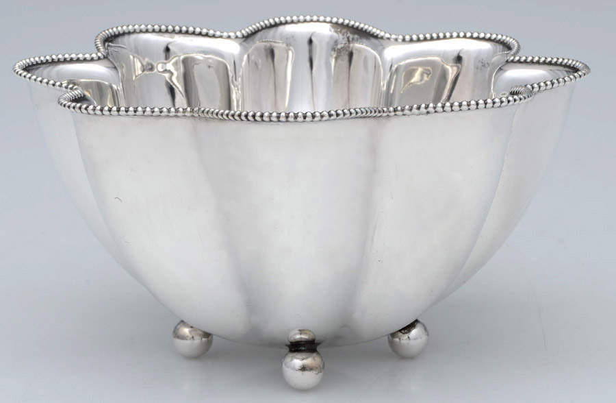 4866 (Sterling, Hollowware) Sterling Footed Bon Bon Bowl by Towle Silver-2