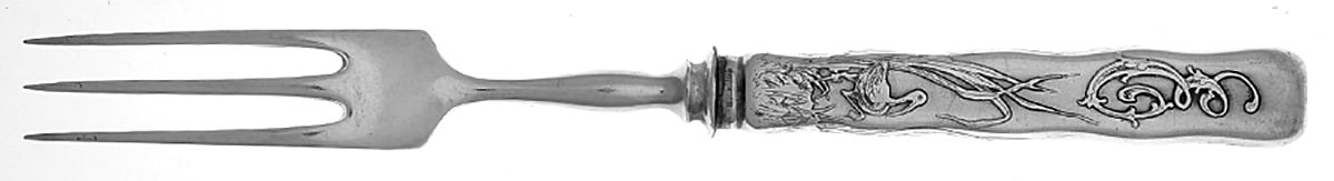Lap-Over-Edge (Acid Etched) Individual Silverplate Prong Bird Fork by Tiffany & CO SILVER-2