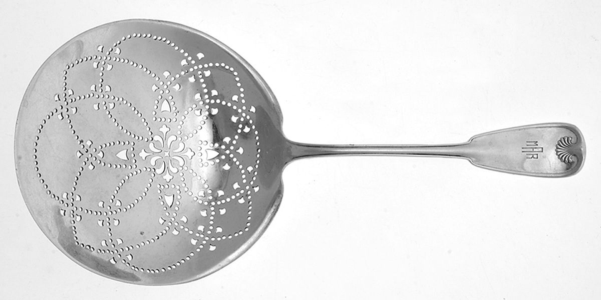 Tiffany & CO SILVER Palm (Sterling, 1871, Monograms) Pierced Saratoga Chips Server