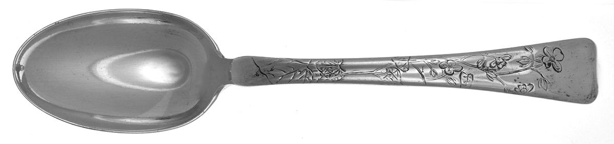 Tiffany & CO SILVER Lap-Over-Edge (Engraved) Tablespoon (Serving Spoon)